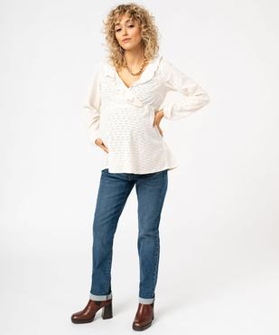 Blouse de grossesse en maille texturée et ajourée vue5 - GEMO 4G MATERN - GEMO