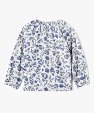 Blouse à manches longues ample et fleurie fille vue3 - GEMO (ENFANT) - GEMO