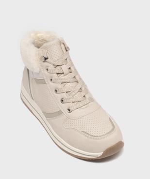 Baskets montantes fourrées à lacets et zips femme vue5 - VALENTINA BALDA - GEMO