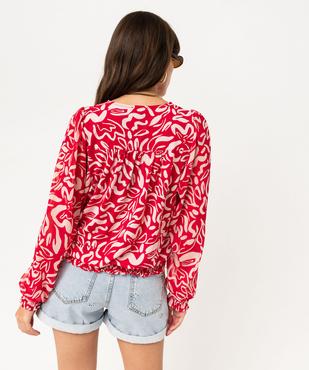 Blouse imprimée manches longues en voile femme vue3 - GEMO(FEMME PAP) - GEMO