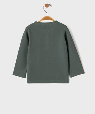 Tee-shirt manches longues en maille nid d’abeille bébé garçon vue3 - GEMO 4G BEBE - GEMO