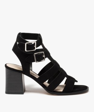 Sandales femme à talon et tige montante style spartiates vue1 - GEMO(URBAIN) - GEMO