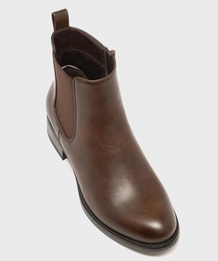 Boots Chelsea à petit talon et zip femme - Valentina Baldano vue5 - VALENTINA BALDA - GEMO