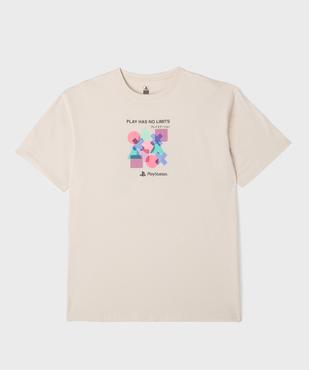Tee-shirt manches courtes imprimé coupe oversize garçon - PlayStation vue1 - PLAYSTATION - GEMO