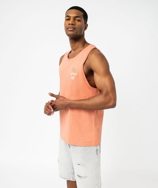 Débardeur coupe droite en coton avec broderie homme vue1 - GEMO (HOMME) - GEMO