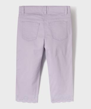 Pantacourt slim finitions brodées fille vue3 - GEMO (ENFANT) - GEMO