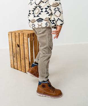 Pantalon velours coupe chino avec taille ajustable garçon vue5 - GEMO (ENFANT) - GEMO