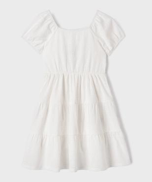 Robe courte en dentelle à manches courtes bouffantes fille vue1 - GEMO (JUNIOR) - GEMO