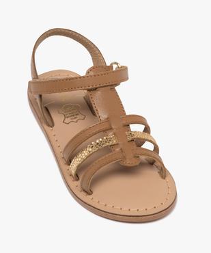 Sandales en cuir multibrides fille vue5 - TANEO - GEMO