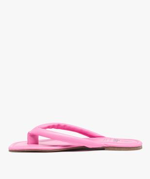 Sandales femme à entre-doigts uni matelassé vue3 - GEMO (CASUAL) - GEMO