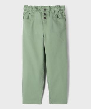 Pantalon denim coloré coupe slouchy à taille ajustable fille vue7 - GEMO (ENFANT) - GEMO
