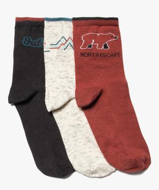 Chaussettes garçon avec inscription sur la tige (lot de 3) vue1 - GEMO (ENFANT) - GEMO