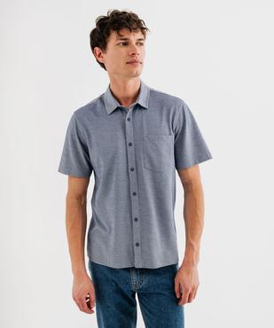 Chemise manches courtes en maille piquée fluide homme vue1 - GEMO (HOMME) - GEMO