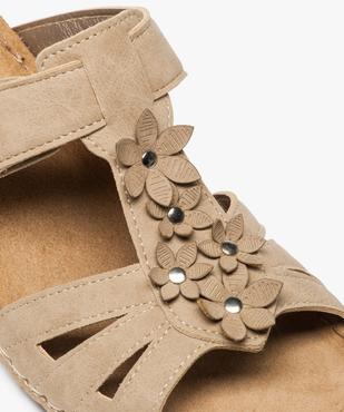 Mules femme confort avec fleurs en relief et bride à scratch vue6 - GEMO (CONFORT) - GEMO