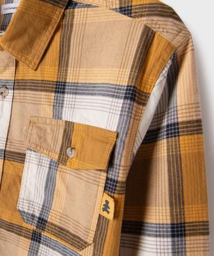 Chemise à manches longues en flanelle de coton à carreaux garçon - LuluCastagnette vue2 - LULUCASTAGNETTE - GEMO