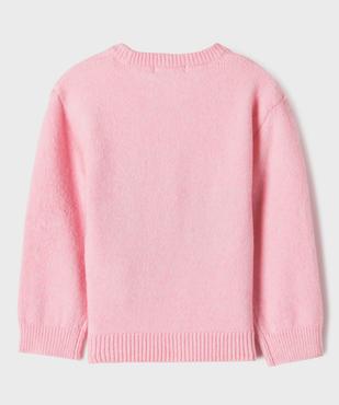 Pull à col rond à motifs fille vue3 - GEMO (ENFANT) - GEMO