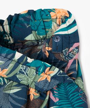 Pantalon fluide imprimé en viscose fille vue10 - GEMO 4G FILLE - GEMO