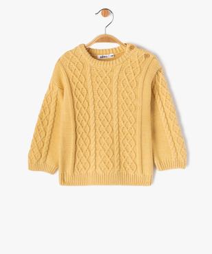 Pull à torsades bébé garçon vue2 - GEMO(BEBE DEBT) - GEMO