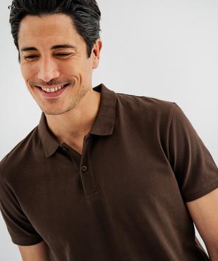 Polo manches courtes en coton homme vue2 - GEMO (HOMME) - GEMO