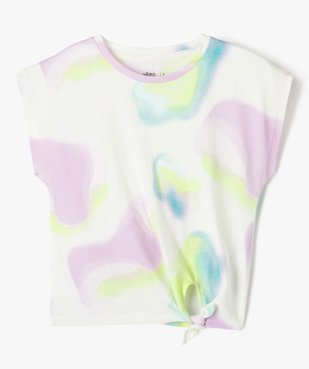 Tee-shirt manches courtes loose tie-and-dye fille vue1 - GEMO 4G FILLE - GEMO