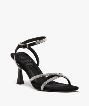 Sandales femme unies avec brides à strass et à bout carré - Gemo x MCG vue2 - GEMO(URBAIN) - GEMO