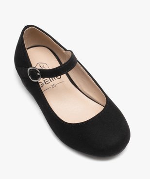 Ballerines fille unies en suédine et à petit talon carré vue5 - GEMO (ENFANT) - GEMO