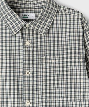 Chemise à manches longues en coton à carreaux garçon vue3 - GEMO (ENFANT) - GEMO