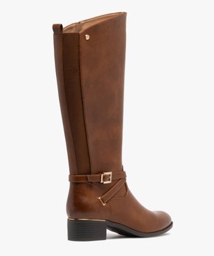 Bottes cavalières doublées avec bride cheville femme - Valentina Baldano vue5 - VALENTINA BALDA - GEMO