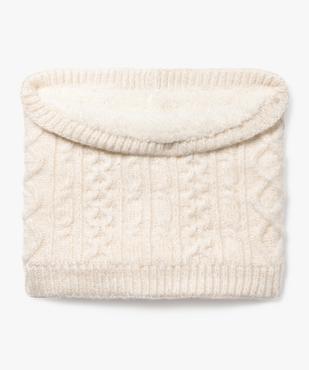 Snood torsadé pailleté doublé sherpa fille vue1 - GEMO 4G FILLE - GEMO