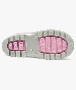 Bottes de pluie fille unies à semelle crantée contrastante vue6 - GEMO (ENFANT) - GEMO