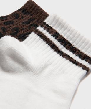 Socquettes à motifs léopard femme (lot de 2) vue2 - GEMO(HOMWR FEM) - GEMO