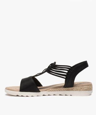 Sandales à petit talon compensé et brides élastiques femme vue3 - VALENTINA BALDA - GEMO