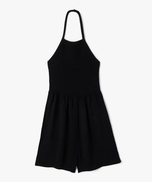 Combishort fille avec buste smocké  vue1 - GEMO (JUNIOR) - GEMO