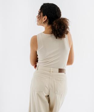 Débardeur en jersey de coton stretch à bretelle bijou femme vue3 - GEMO(FEMME PAP) - GEMO
