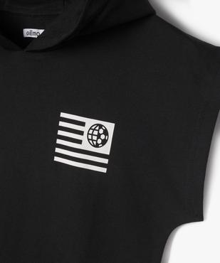 Sweat à capuche sans manches avec poche kangourou garçon vue2 - GEMO (JUNIOR) - GEMO