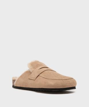 Chaussons mules en textile avec doublure chaude femme - Roadsign vue2 - ROADSIGN D - GEMO