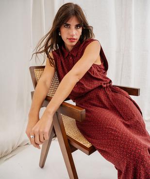 Jupe longue fendue en viscose fluide imprimée à taille élastiquée femme vue6 - GEMO 4G FEMME - GEMO