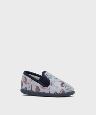 Chaussons pantoufles à motif dinosaures garçon  vue2 - GEMO 4G GARCON - GEMO