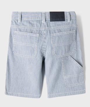 Bermuda rayé coupe regular garçon - LuluCastagnette vue3 - LULUCASTAGNETTE - GEMO