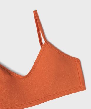 Maillot de bain 2 pièces aux reflets pailletés fille vue2 - GEMO (JUNIOR) - GEMO