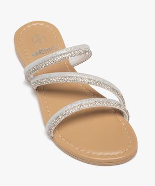 Mules fille à brides tubulaires pailletées et à strass vue5 - GEMO (ENFANT) - GEMO