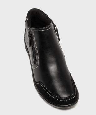 Boots femme confort à double zip avec surpiqûres contrastantes vue11 - G'FLEX GEMO FOR GOOD - GEMO