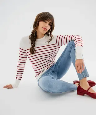 Jean skinny taille haute en denim stretch femme vue4 - GEMO 4G FEMME - GEMO