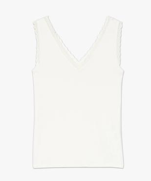 Débardeur avec col V en dentelle femme vue4 - GEMO 4G FEMME - GEMO