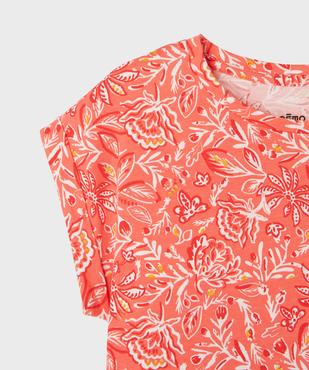 Tee-shirt manches courtes imprimé fille vue2 - GEMO 4G FILLE - GEMO