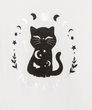 Tee-shirt manches longues avec motif chat fille vue2 - GEMO 4G FILLE - GEMO