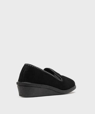 Chaussons enveloppants dessus velours motif fleur femme vue4 - G'FLEX GEMO FOR GOOD - GEMO