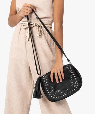 Sac femme forme besace avec clous métalliques vue5 - GEMO (ACCESS) - GEMO