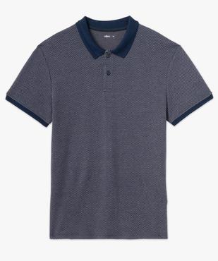 Polo manches courtes en maille fantaisie homme vue4 - GEMO (HOMME) - GEMO
