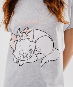 Chemise de nuit en jersey de coton imprimé femme - Les Aristochats vue2 - ARISTOCHATS - GEMO